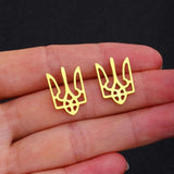 Ukraine Earrings for Women Girls Silver Ethnic Jewelry