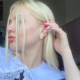Ukraine Earrings for Women Girls Silver Ethnic Jewelry