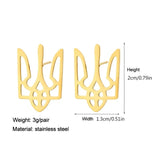 Ukraine Earrings for Women Girls Silver Ethnic Jewelry