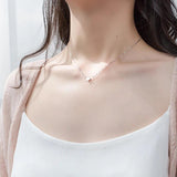 Minimalist Sterling Silver 925 Hearts Pendant Necklace for Women