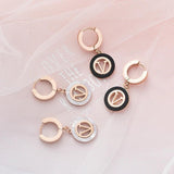 Geometric V Letter Stud Earrings for Women Z013