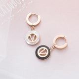Geometric V Letter Stud Earrings for Women Z013
