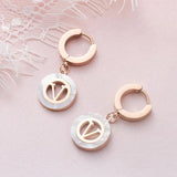 Geometric V Letter Stud Earrings for Women Z013