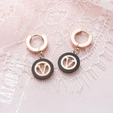 Geometric V Letter Stud Earrings for Women Z013