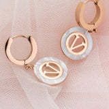 Geometric V Letter Stud Earrings for Women Z013