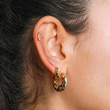 Crystal 925 Silver Stud Earring Cartilage Piercing Huggie Wedding