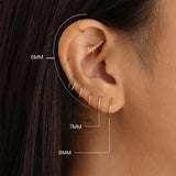 Crystal 925 Silver Stud Earring Cartilage Piercing Huggie Wedding