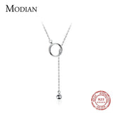 925 Silver Minimalist Round Beads Pendant Necklace for Women