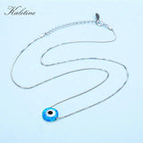 925 Silver Opal Hamsa Evil Eye Charm Necklace