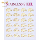 Crocodile Stud Earrings Golden Stainless Steel