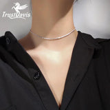 TrustDavis 925 Silver Star Heaven Clavicle Chain Necklace For Women