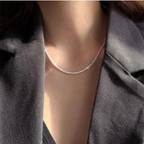 TrustDavis 925 Silver Star Heaven Clavicle Chain Necklace For Women