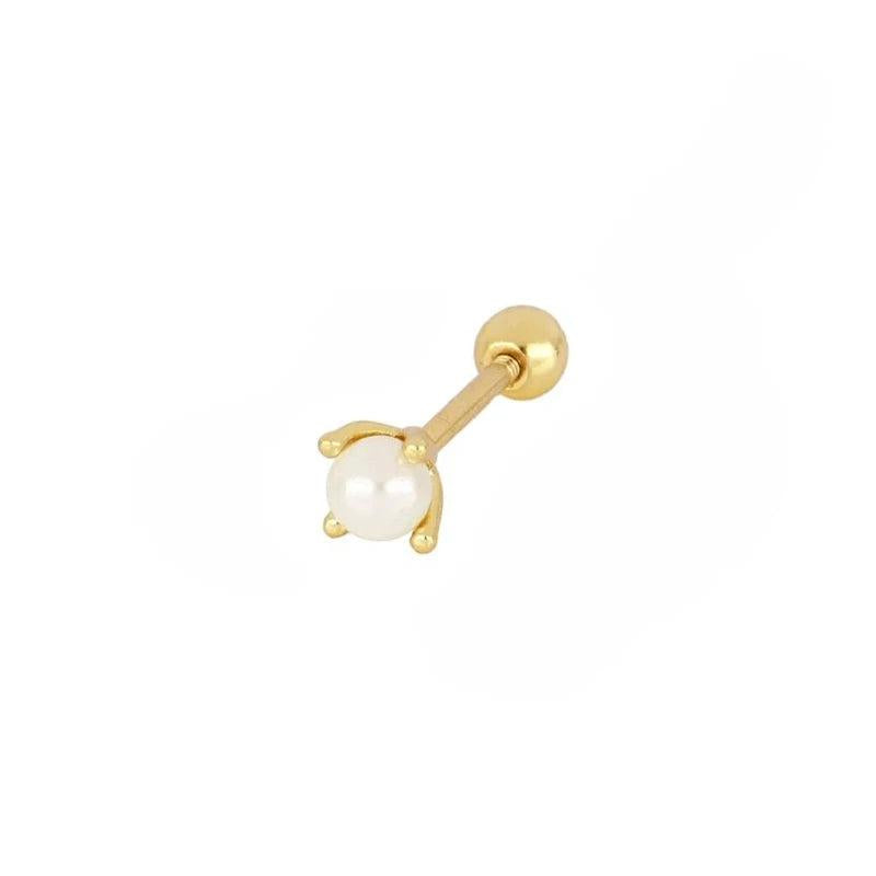 925 Silver Pearl Dangle Earrings CZ Wedding Stud Jewelry