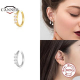 925 Silver Pearl Dangle Earrings CZ Wedding Stud Jewelry