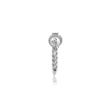 925 Silver Eternity Bar Threaded Charm Earring Line Women Piercing