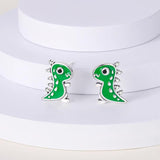 925 Silver Feather Hoop Earrings Snowflake Crown Unicorn Soccer Studs