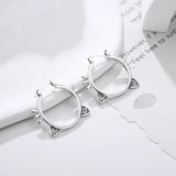 925 Silver Feather Hoop Earrings Snowflake Crown Unicorn Soccer Studs