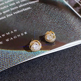 Vintage Crystal Stud Earrings for Women