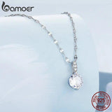 925 Silver Zircon Pendant Necklace for Women Wedding