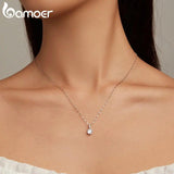 925 Silver Zircon Pendant Necklace for Women Wedding