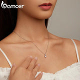 925 Silver Zircon Pendant Necklace for Women Wedding