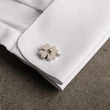 Personalized Stainless Steel Clover Cufflinks for Men