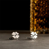 Personalized Stainless Steel Clover Cufflinks for Men