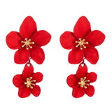 Flower Stud Earrings - Sweet Jewelry Spray Paint Effect