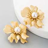 Flower Stud Earrings - Sweet Jewelry Spray Paint Effect