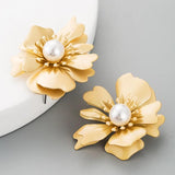 Flower Stud Earrings - Sweet Jewelry Spray Paint Effect