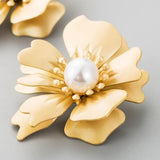 Flower Stud Earrings - Sweet Jewelry Spray Paint Effect
