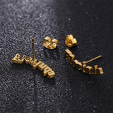 Custom Name Stainless Steel Stud Earrings for Women