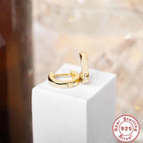 925 Silver Ear Buckle Zircon Hoop Earrings for Women Luxe