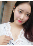 925 Silver Circle Strip Necklace Choker