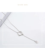 925 Silver Circle Strip Necklace Choker