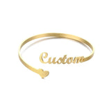 Customized Frosted Name Bracelet Bangle for Women