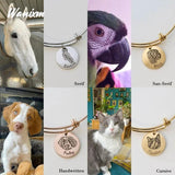Personalized Pet Portrait Photo Bracelet For Women Stainless Steel Cuff Bangle