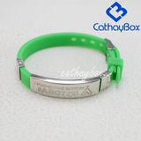 Custom Name Silicone Bracelet Engraved Rubber Wristband