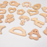 Animal Beech Wood DIY Grinding Bar for Pacifier Chain