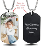 Personalized Photo & Message Necklace Keychain