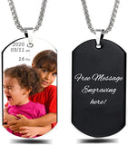 Personalized Photo & Message Necklace Keychain