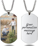 Personalized Photo & Message Necklace Keychain