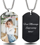 Personalized Photo & Message Necklace Keychain