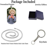 Personalized Photo & Message Necklace Keychain