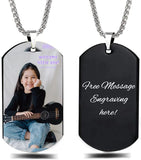 Personalized Photo & Message Necklace Keychain