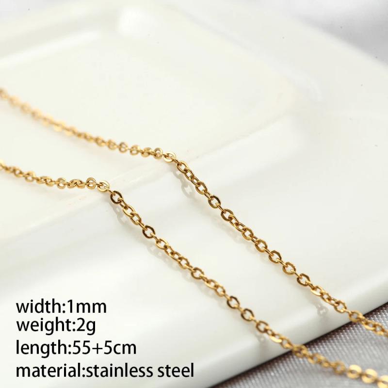 Personalized Name Necklace Initial Zircon Pendant Stainless Steel Jewelry