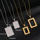 Photo Necklace Nameplate Pendant for Kids Family Memory Jewelry Collar