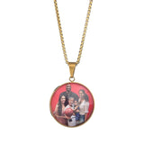 Custom Photo Pendant Necklace Personalized Picture Heart Pendant Family Jewelry