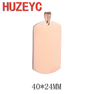 5pcs Stainless Steel Military Dog Tag Pendant Necklace Gift