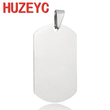 5pcs Stainless Steel Military Dog Tag Pendant Necklace Gift